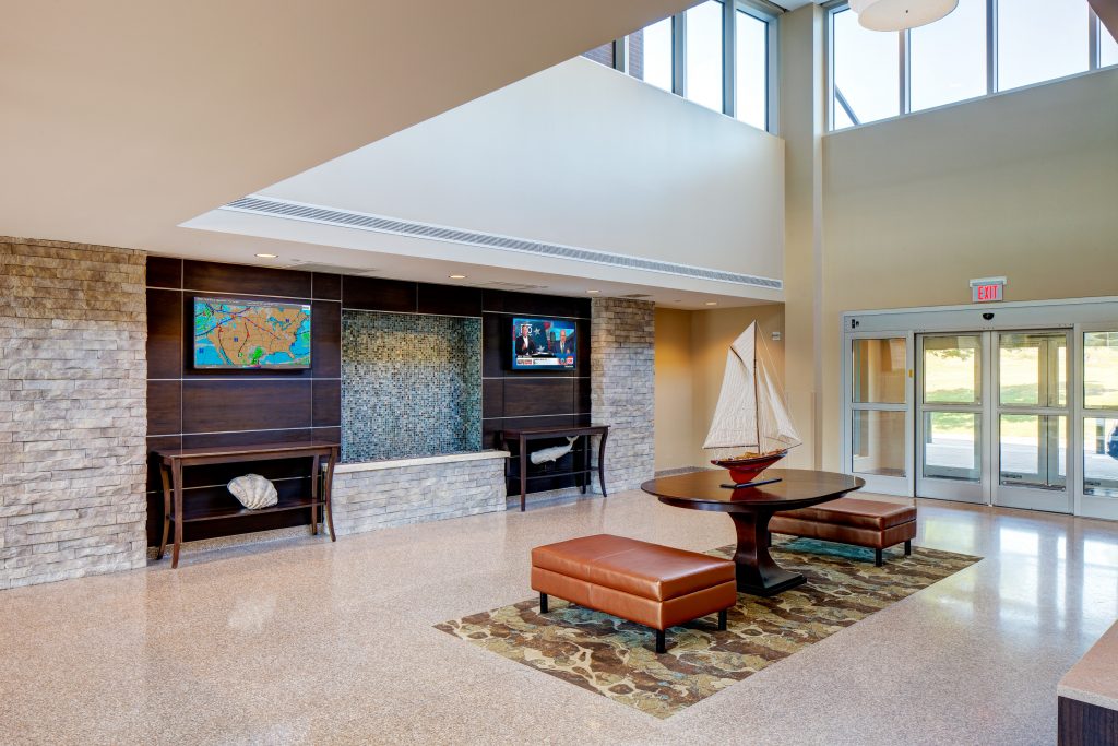 Hotel Lobby with Coastal Theme